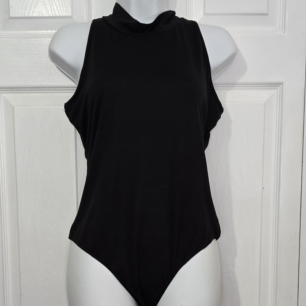 Black Sleeveless Bodysuit